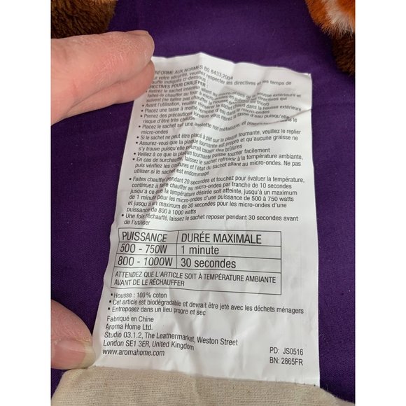 Aroma Home Ltd. Giraffe Plush Warming Friend Sits 11 Inches Tall rice/ pellets b - Picture 11 of 14